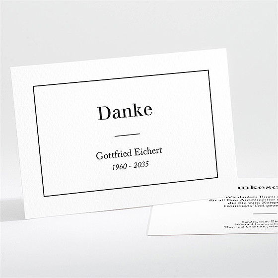 Trauerdanksagung Klassisch - Querformat