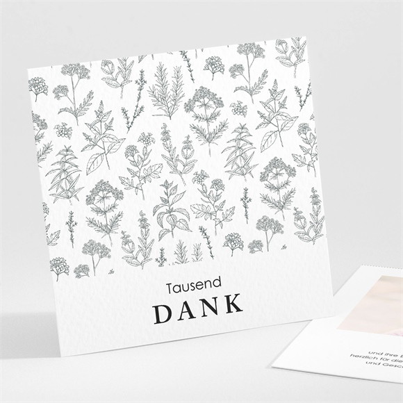 Dankeskarte Kommunion Blätterzeichnung ref.N301368