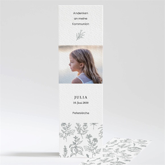 Andenken Kommunion Blätterzeichnung ref.N201243