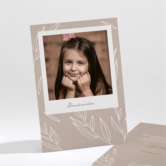 Dankeskarte Kommunion Blätterlicht ref.N211714