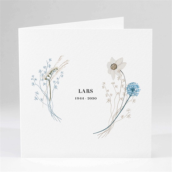 Trauerkarte Blumenornament