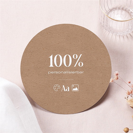 Dankeskarte Kommunion Kraft - Rund*13,5Cm (N321289)