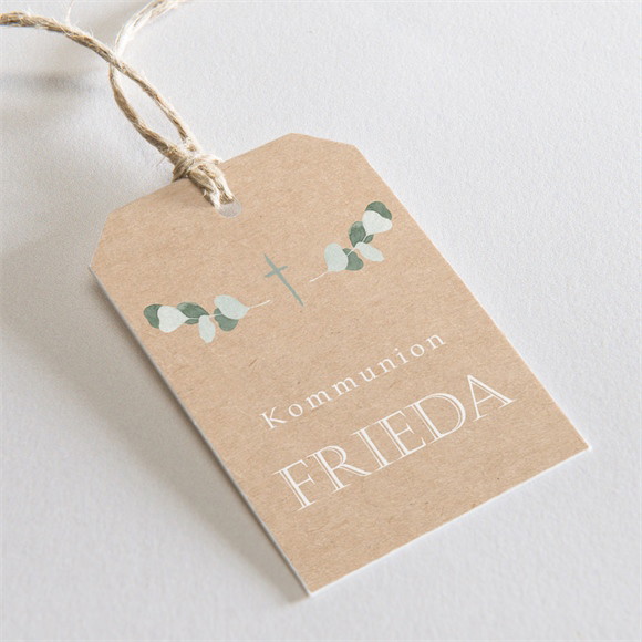 Geschenkanhänger Kommunion Goldener Blätterkranz ref.N2911116