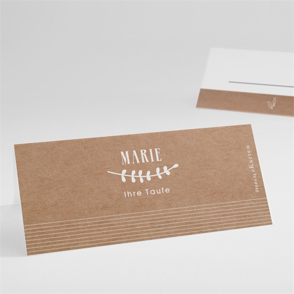 Tischkarte Taufe Foto auf Kraftpapier ref.N4401017