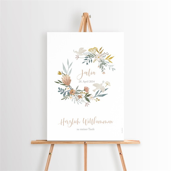 Willkommensschild Taufe Sanfte Poesie ref.N260504