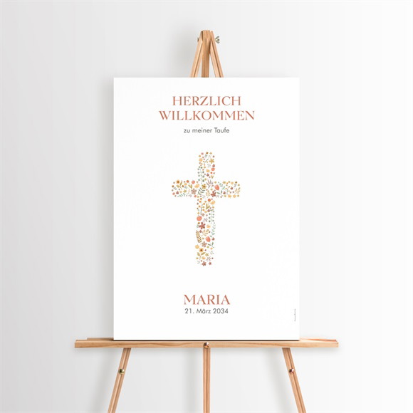 Willkommensschild Taufe Blumenmosaik ref.N260506