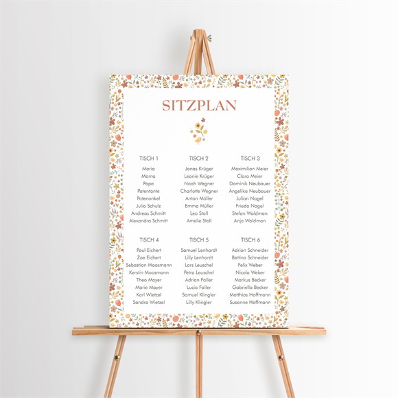 Sitzplan Taufe Blumenmosaik ref.N260507