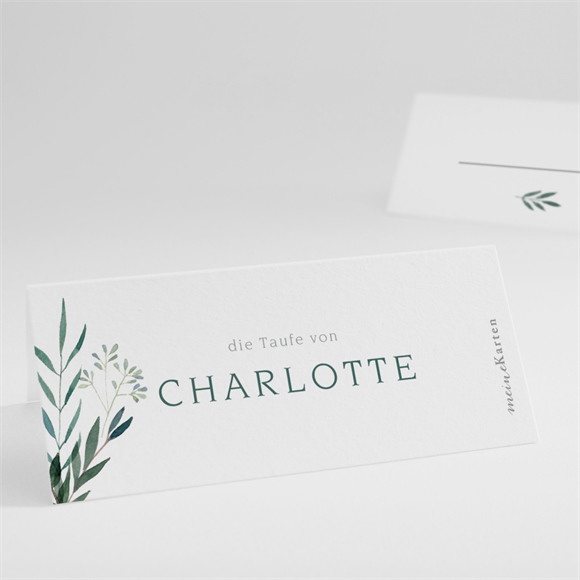 Tischkarte Taufe Pflanzenschmuck ref.N4401015