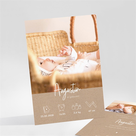 Geburtskarte Moderne Piktogramme ref.N251131