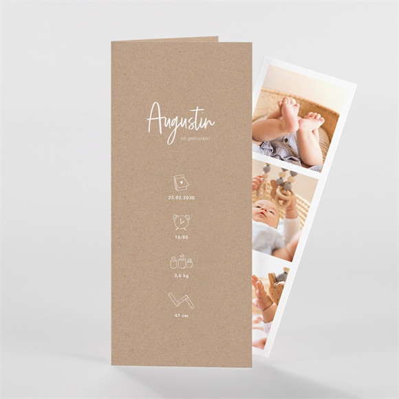 Geburtskarte Moderne Piktogramme 2 ref.N981300