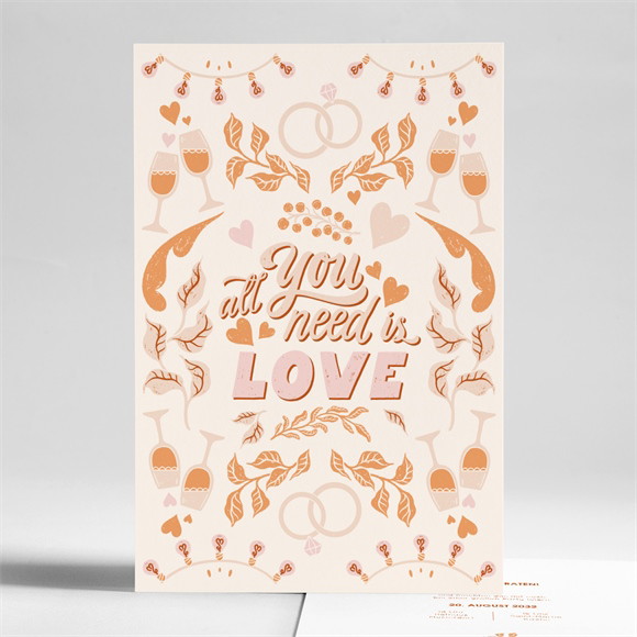 Hochzeitseinladung Hippie ref.N241286