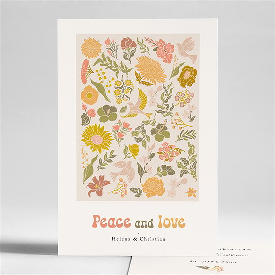 Hochzeitseinladung Peace And Love