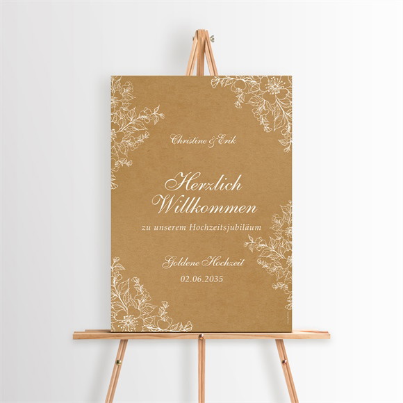 Willkommensschild Hochzeitsjubiläum Geteilte Freude ref.N260397