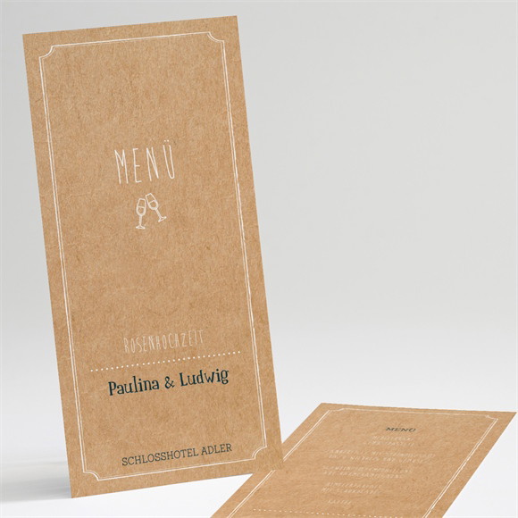 Menükarten Hochzeitsjubiläum Vintage-Freude ref.N221344