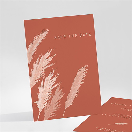 Save The Date Karte Pampasgras
