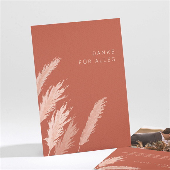 Dankeskarte Hochzeit Pampasgras ref.N211457