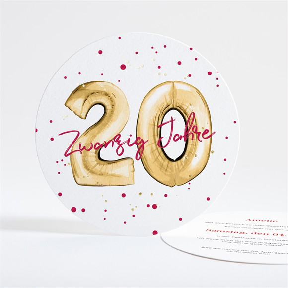 Geburtstagseinladung Luftballons 20 Jahre ref.N321283
