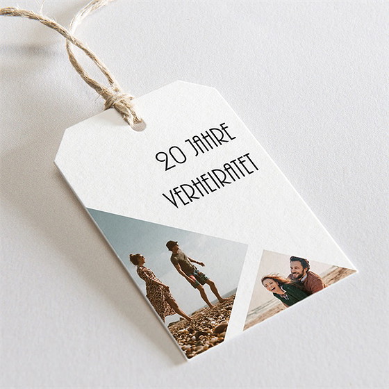 Geschenkanhänger Hochzeitsjubiläum Love-Stories