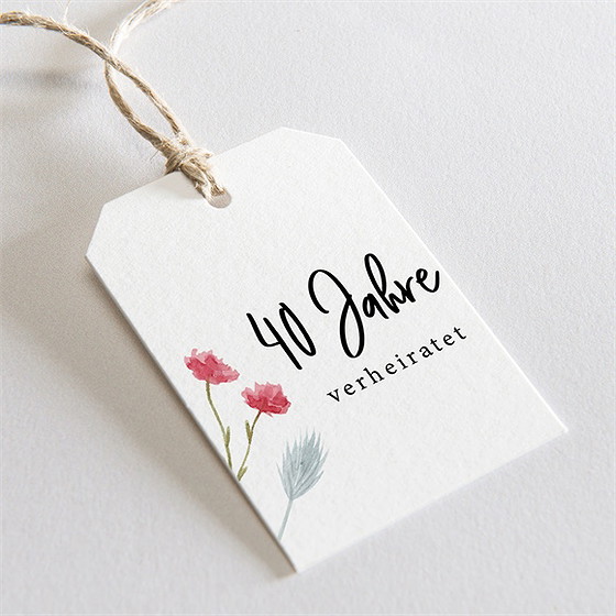 Geschenkanhänger Hochzeitsjubiläum Origamiliebe