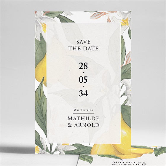 Hochzeitseinladung zitronenflair