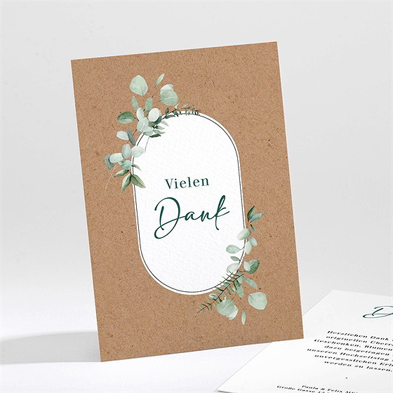 Dankeskarte Hochzeit blumenverziert