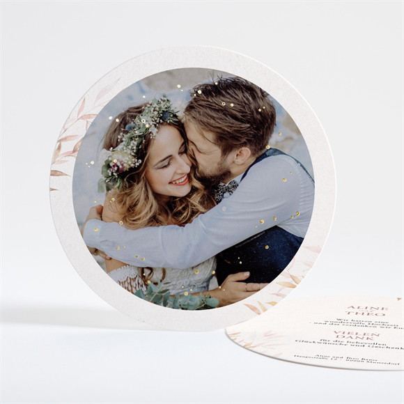 Dankeskarte Hochzeit Böhmische Poesie - Gold ref.N321269