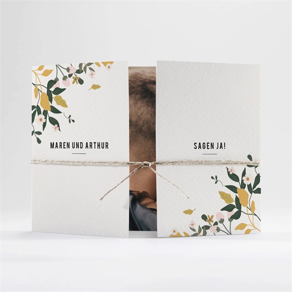 Hochzeitseinladung Vintageflair - Klappkarte ref.N701132