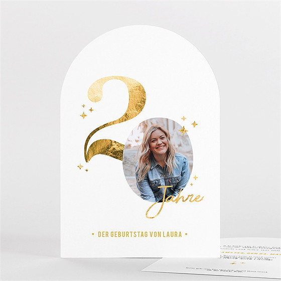 Geburtstagseinladung Glitzer 20 Jahre