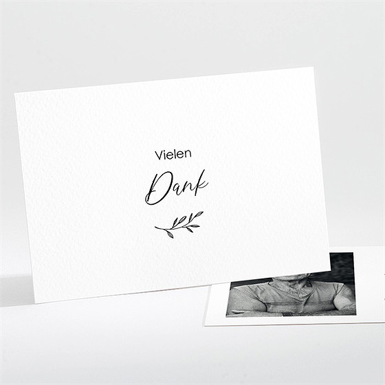 Trauerdanksagung Schwarz Und Weiß - Querformat
