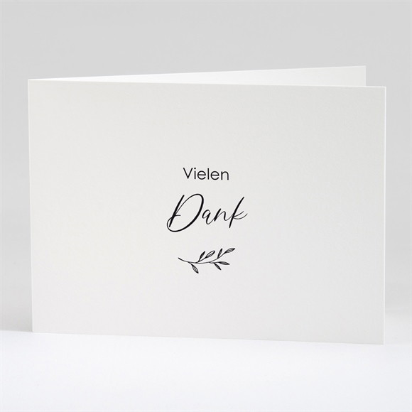 Trauerdanksagung Schwarz und weiß - Klappkarte ref.N42175