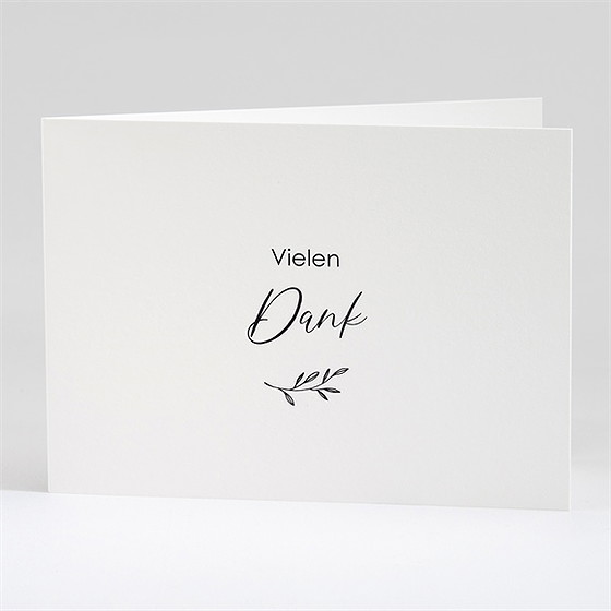 Trauerdanksagung Schwarz Und Weiß - Klappkarte