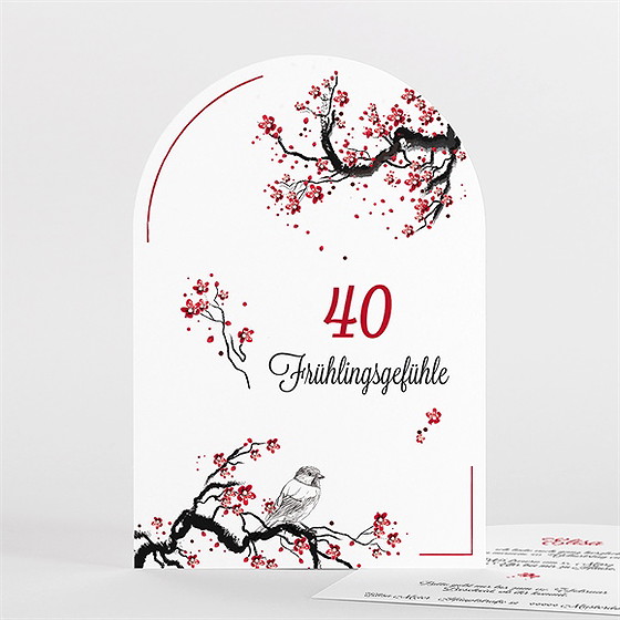 Geburtstagseinladung 40 Frühlingsgefühle