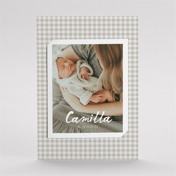 Geburtskarte Karomuster - DUO ref.N231112