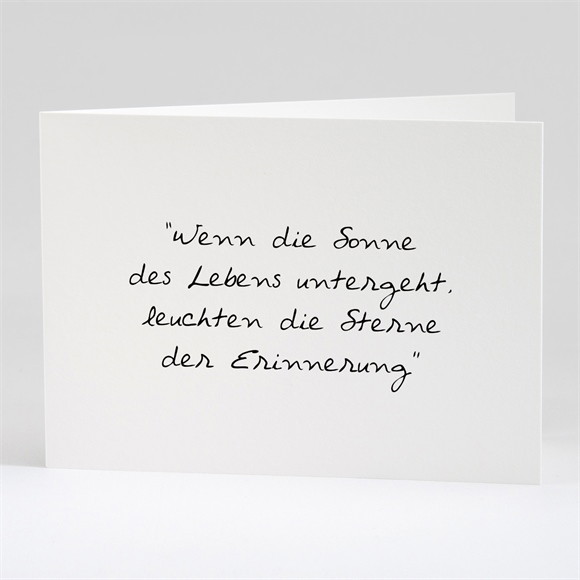 Trauerdanksagung Erinnerungsstück - Klappkarte ref.N42162