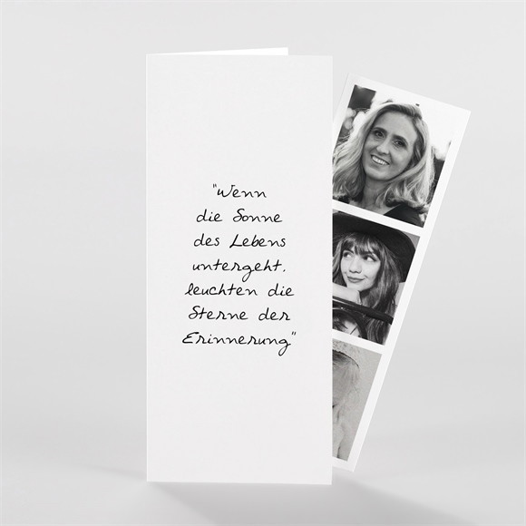 Trauerdanksagung Erinnerungsstück -Fotostreifen ref.N981342