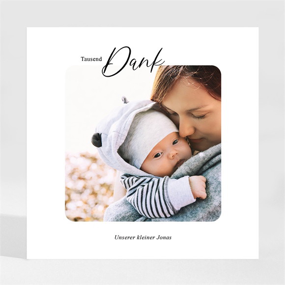 Dankeskarte Geburt Moderne Zärtlichkeit ref.N35063