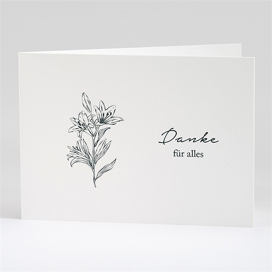 Trauerdanksagung Stille Hommage - Klappkarte