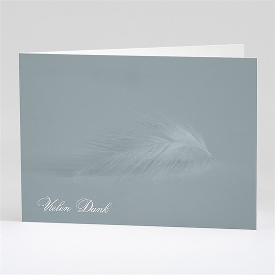 Trauerdanksagung Federleicht - Klappkarte