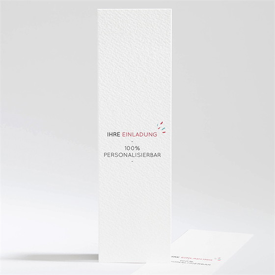 Geburtstagseinladung blanco - 5,3x19,4cm (n201416)