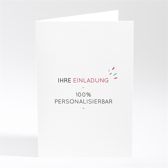 Geburtstagseinladung Blanco - 10X14,5Cm (N401928)