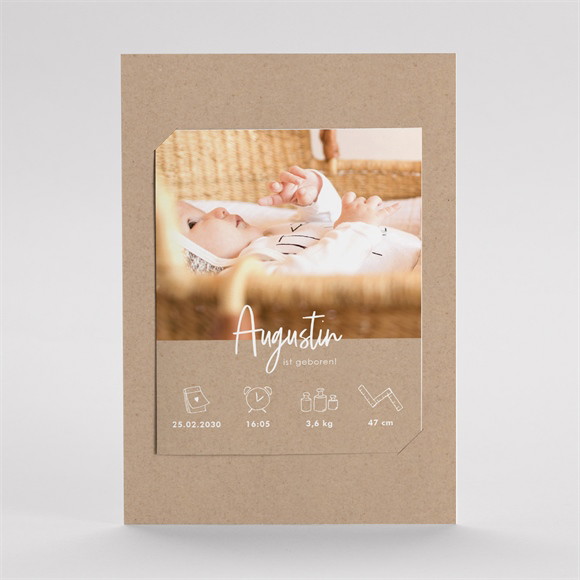 Geburtskarte Moderne Piktogramme - DUO ref.N23145