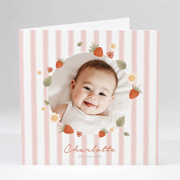 Geburtskarte Fruchtige Erdbeeren ref.N451665