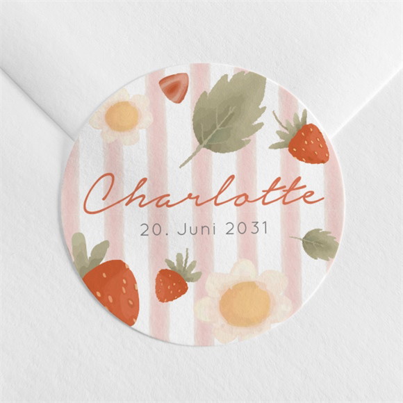 Sticker Geburt Fruchtige Erdbeeren ref.N3602443