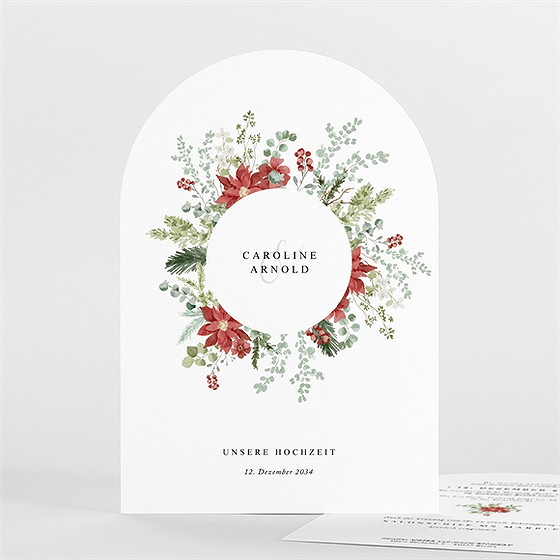 Hochzeitseinladung Blumen Im Winter
