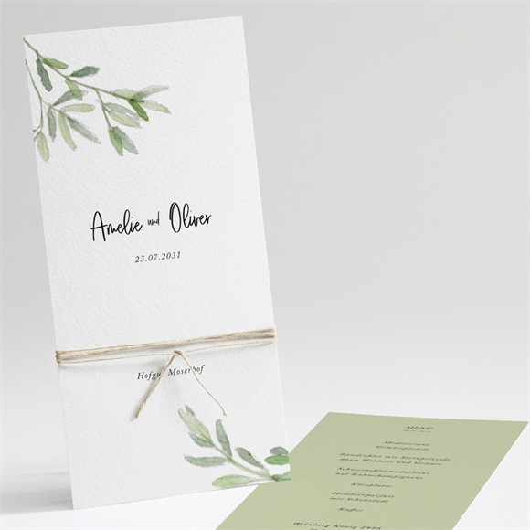 Menükarte Hochzeit Olivenbaum ref.N221180