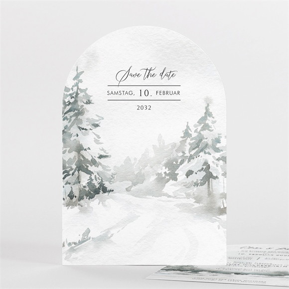 Hochzeitseinladung Hochzeit im Schnee ref.N27105