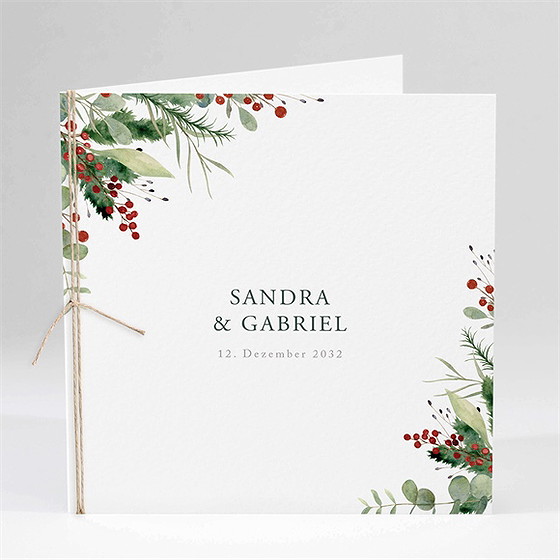 Hochzeitseinladung Winterhochzeit