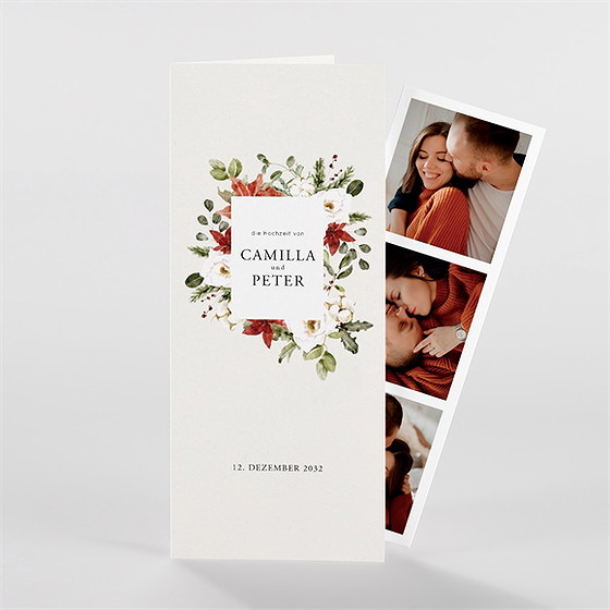 Hochzeitseinladung winterlich romantisch