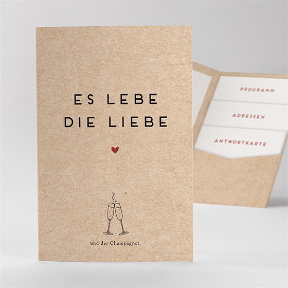 Hochzeitseinladung Es Lebe Die Liebe - Allinone