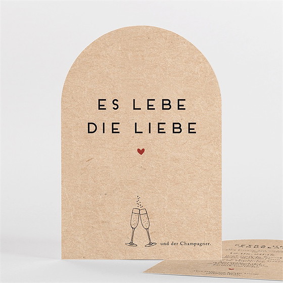 Hochzeitseinladung Es Lebe Die Liebe